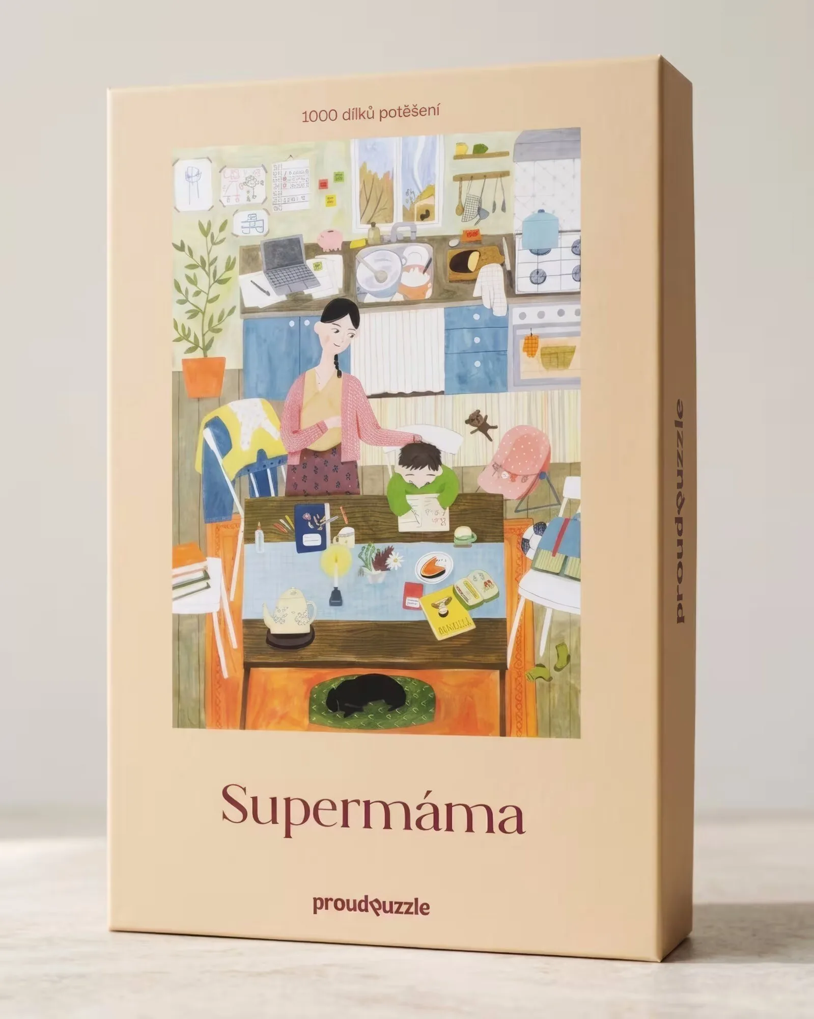 Super dárek pro maminku. 1000 dílků puzzle Supermáma od Terezy Konupčíkové ocení každá maminka.